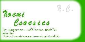 noemi csocsics business card